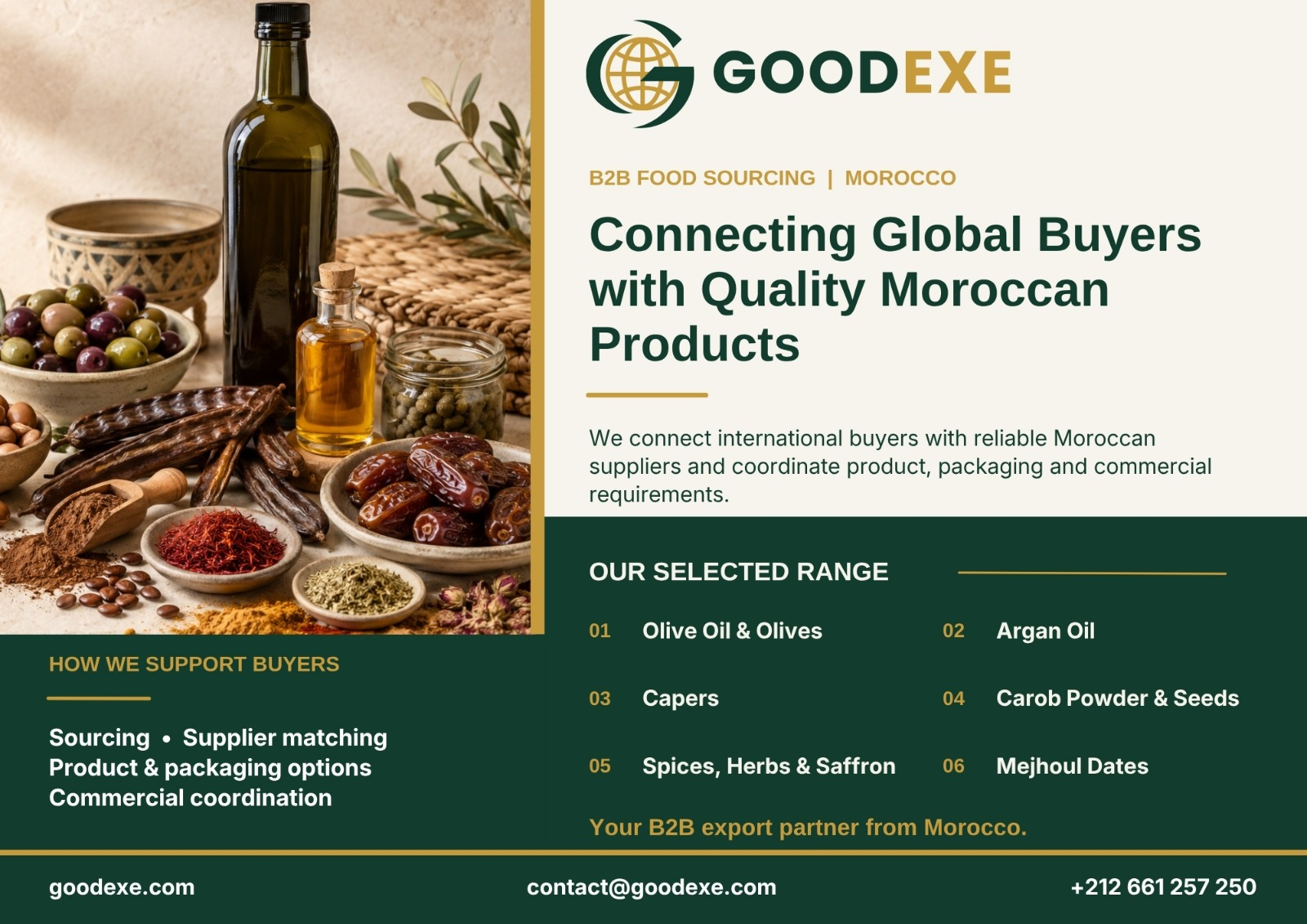 GOODEXE B2B food sourcing from Morocco